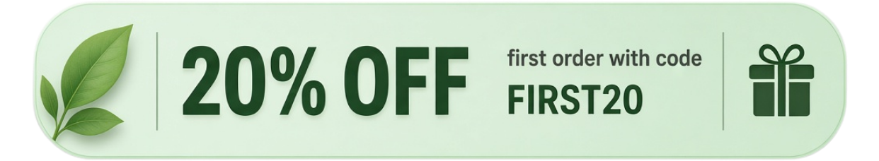 20% OFF first order with code FIRST20